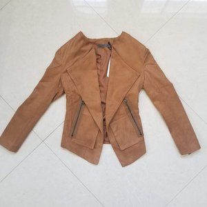 OZL Brown Suede Collared Jacket NWT